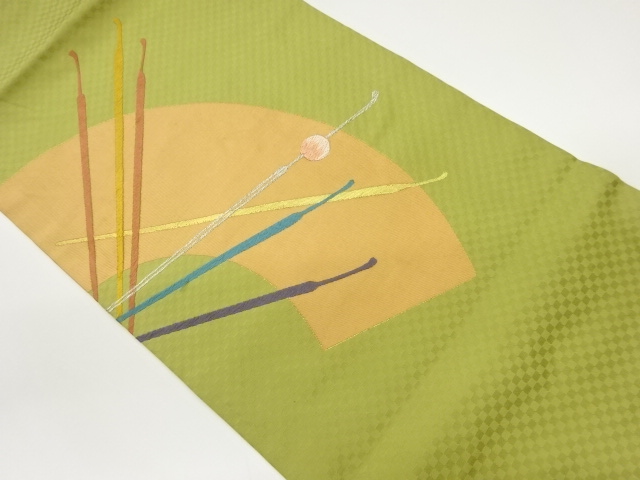 簪模様織出し名古屋帯